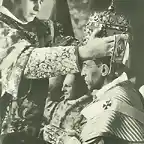 Coronación Pío XII - Tiara - Fanón - Quirotecas