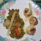 Albondigas de pescado con mebestra