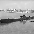 Submarino HMS Taku en el puerto de Malta