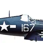 48. F4U-1D Corsair BuNo 57803 No.167 flown by Lt Cdr Roger R Hedrick of VF-84, USS Bunker Hill February 1945