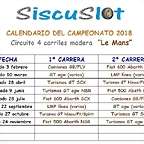 Calendario 2018 Circuito madera Le Mans