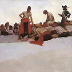 Cuadernos de dibujo. OR HOWARD PYLE El reparto del tesoro de los saqueos era repartido en partes preestablecidas entre la tripulacin,