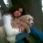 mi perrita Luna y yo