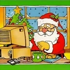 papa noel contestando desde el pc