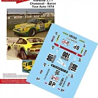 Porsche 911 - TdF'74 - Chasseuil-Baron - calques