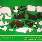 Pandas (Papercraft) por Pengragon