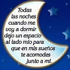 Todas las noches cuando me voy a dormir