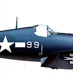 173. FG-1D Corsair No.99 Skippers Orchid' flown by Lt Col Thomas C.Colt Jr, of HQSS-22, Okinawa, July, 1945