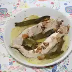 Bonito al horno con pimientos