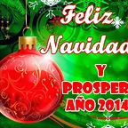 Imagen con frase feliz navidad y prospero a?o 2014