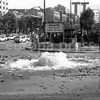 Madrid Pl. Cibeles Junio de 1971 tribujaos