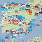 map? de la corrutela en espa?a
