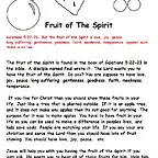 Fruit of the Spirit Sunday school lesson