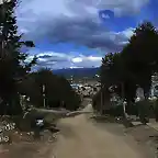 Desde la calle Marcos Zar en Ushuaia