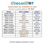 Calendario 2018 Circuito pl?stico El Clot