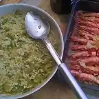 Alistaos y arroz con verduras