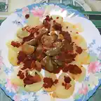 Habas, patatas y chorizo