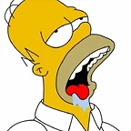 homer babeando