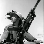 Italian-bersaglieri con una ametralladora Breda 30 en el North Africa-ww2