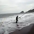 pesca en playa