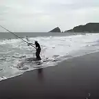 pesca en playa