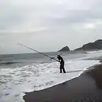 pesca en playa