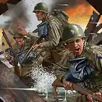 Hombresdela29DivisindeInfanteradesembarcandoenlaPlayaOmahaNormanda6dejuniode1944 copia