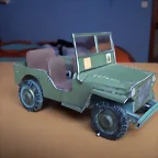 Willys jeep 1:25 de Modelik_frontal