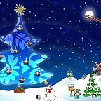arbol y bolas de nieve
