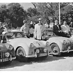 Triumph TR3s at the 1956 Alpine Rally