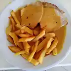 Lomo de cerdo con patatas fritas