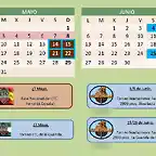 Calendario mayo junio