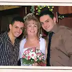 el dia de mi boda con mis hijos juan jose y raul