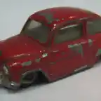 3b Fiat 600 rojo ruedas de goma