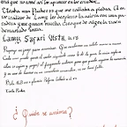 Hilo todo escrito a mano