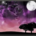 Corazones y luna