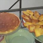 Torrijas y tarta 3 frutos secos