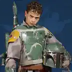 Una foto de Boba Fett sin casco