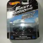 08 DODGE CHALLENGER SRT8 RETRO ENTERTANMENT SERIES (NEGRO) FAST&FURIOUS