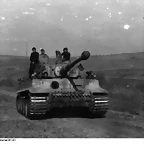 Tiger I heavy tank of the German 2nd SS Panzer Division 'Das Reich' at Kharkov, Ukraine, Apr 1943,