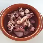 Patas de choquito en salsa de ajo