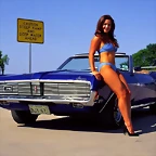 cars girls wallpaper Hot_Girl_with_Hot_Road_Muscle_Car_646