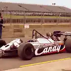 Brian Henton?s Toleman-Hart TG183B at Silverstone during a testing session, 1981 F1 World Championship