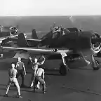 Hellcat en el USS Saratoga. Ao 1943