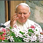 JUAN PABLO II CON FLORES