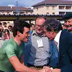 1981-TOUR DE ROMANDIA-FERDY KUBLER GANADOR EN 1948-1951-SALUDA A HINAULT-