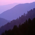 Dusk From Morton\'s Overlook, Great Smoky Mountains National Park