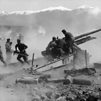 German artillery firing during the advance through Greece