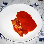 Bacalao confitado con salsa de piquillos