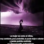 mujer y tormenta color